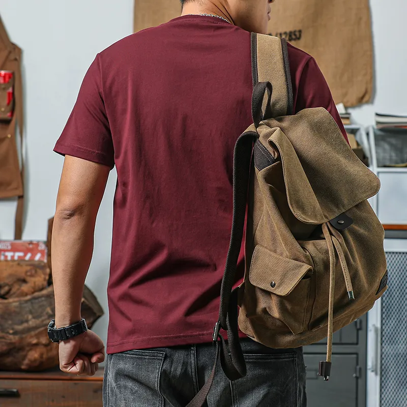 Seasonal Words T Shirt Men's Maroon-4