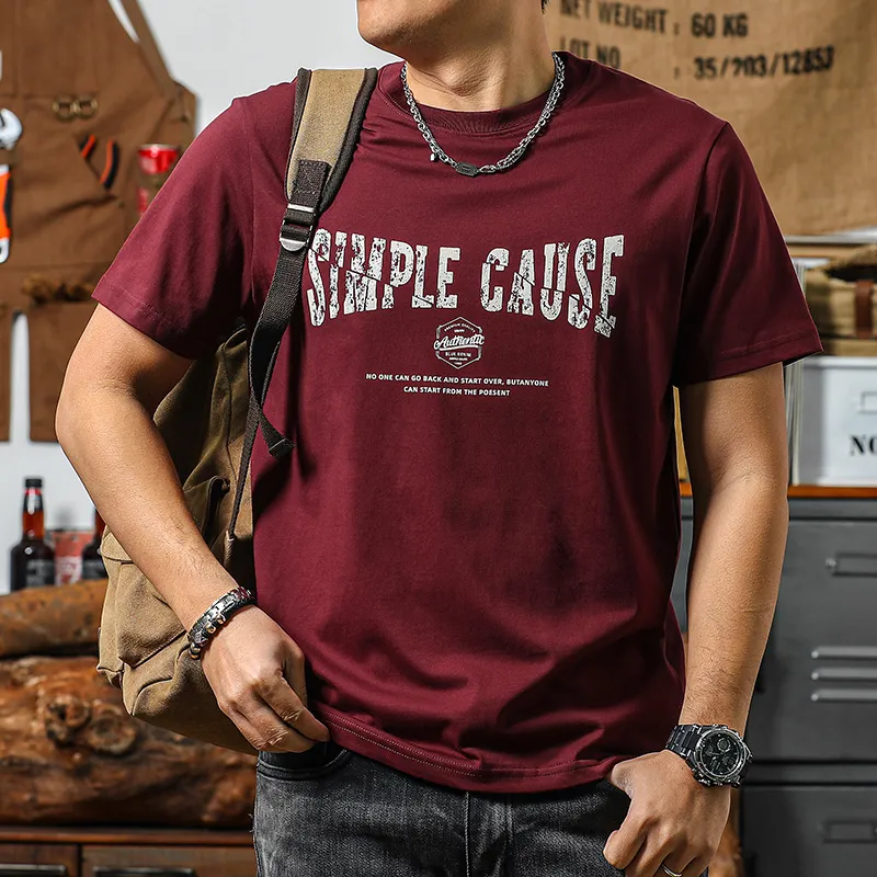 Seasonal Words T Shirt Men's Maroon-2