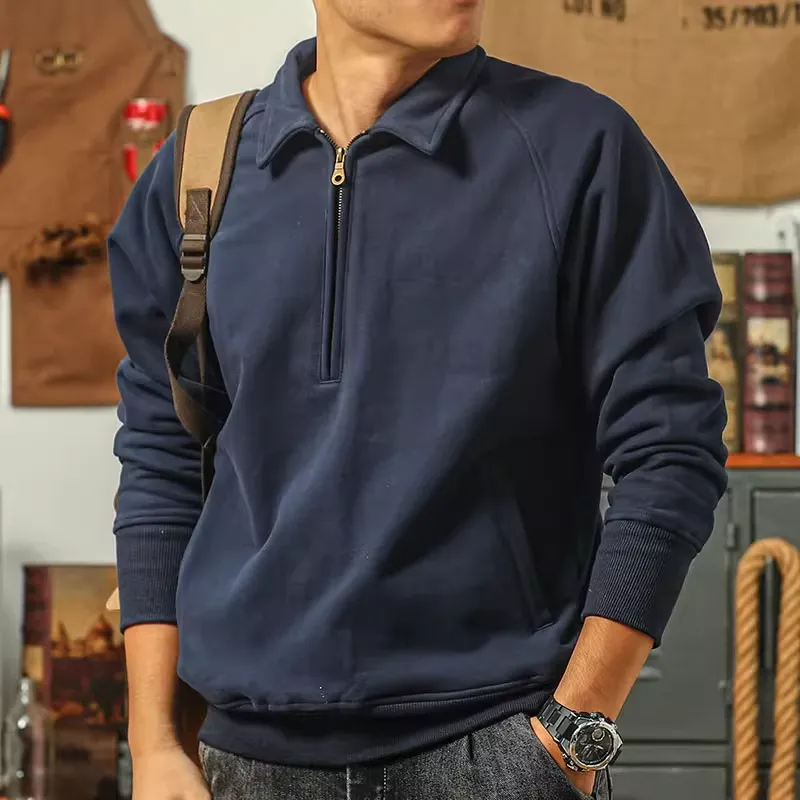 Seasonal Words Sweatshirt Men's Blue-0
