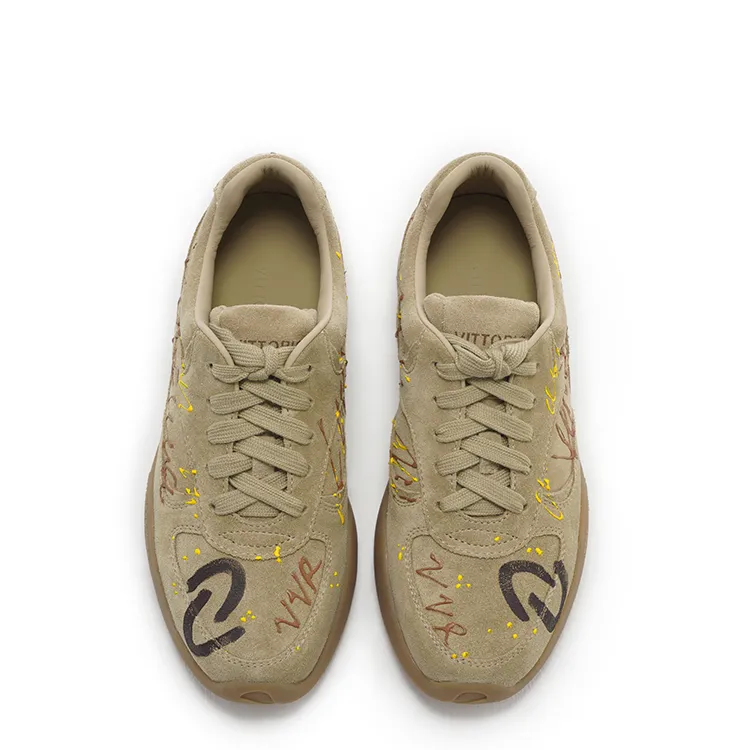 VITTORIO VENTURA Casual Single Shoes Flat Women's Brown Apricot Color-8