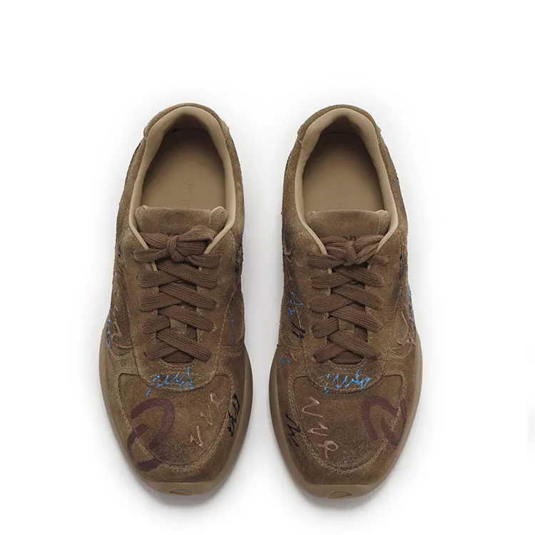 VITTORIO VENTURA Casual Single Shoes Flat Women's Brown Apricot Color-3