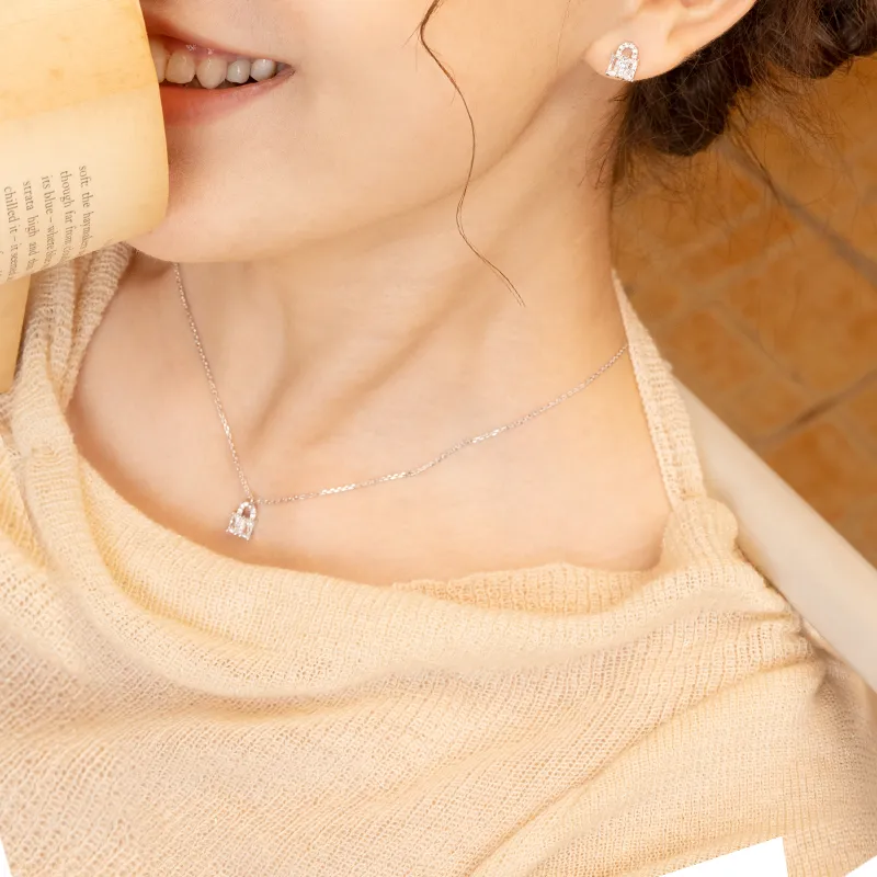 Abyb Charming Rhodium plated Copper Necklaces Women's-2