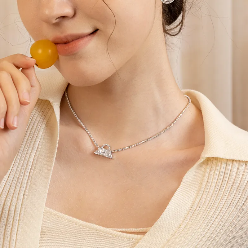 Abyb Charming Rhodium plated Copper Necklaces Women's-2