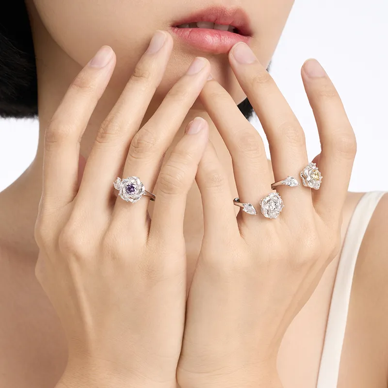 Abyb Charming Rhodium-plated Copper Rings Women's-2