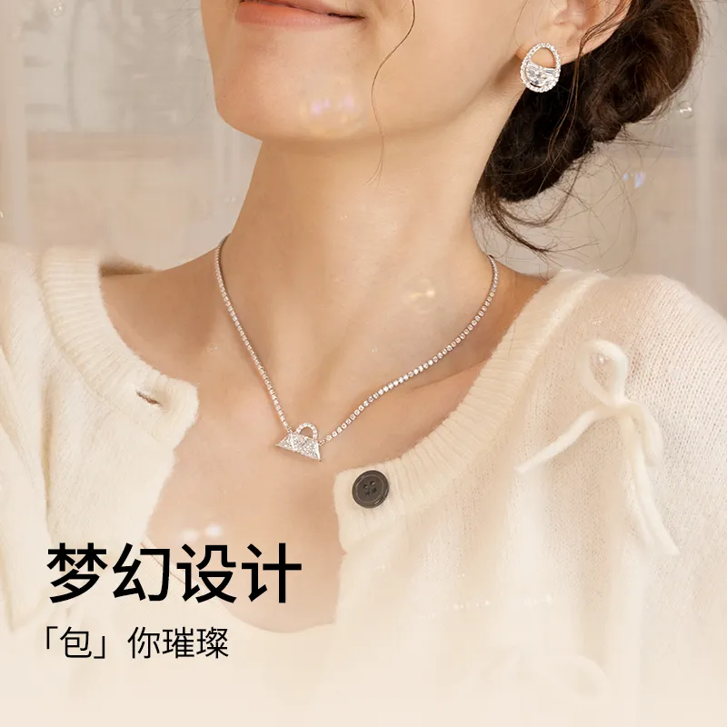 Abyb Charming Rhodium plated Copper Necklaces Women's-1