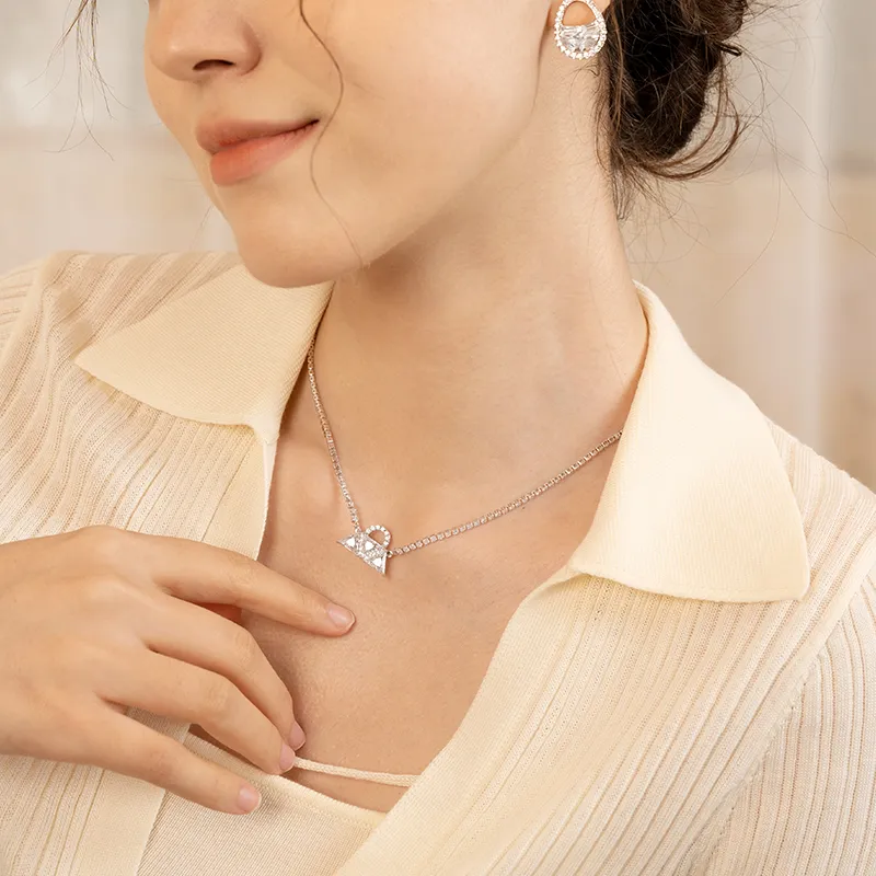 Abyb Charming Rhodium plated Copper Necklaces Women's-3