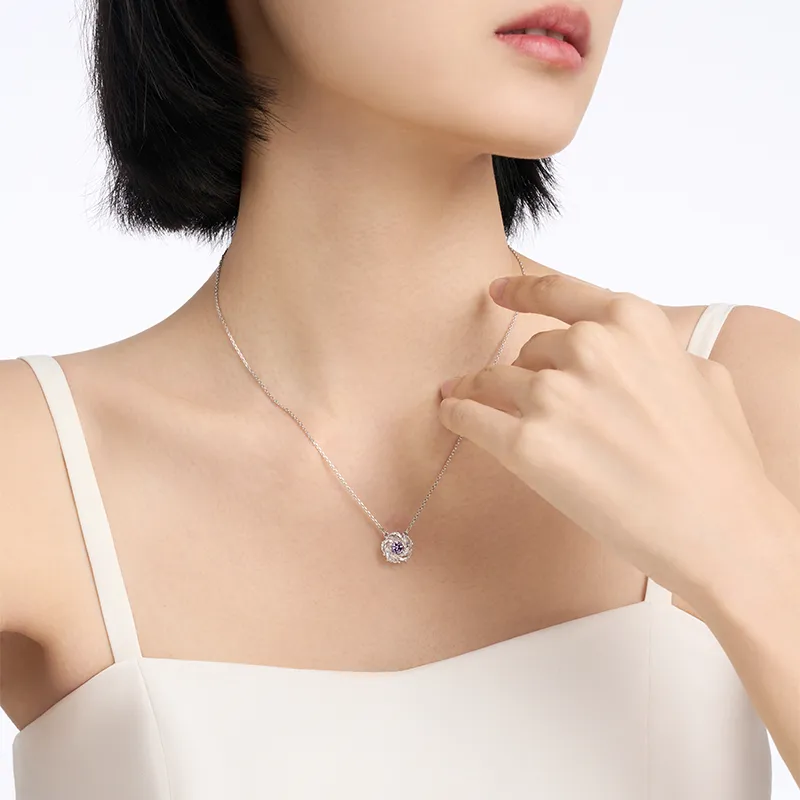 Abyb Charming Synthetic Cubic Zirconia Necklaces Unisex-1