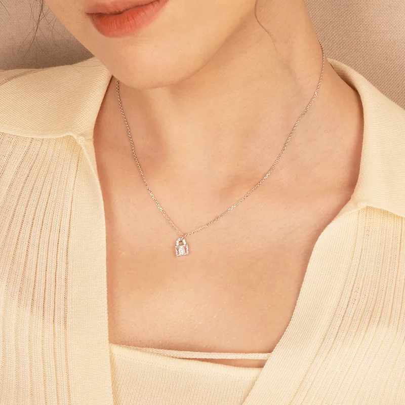 Abyb Charming Rhodium plated Copper Necklaces Women's-1