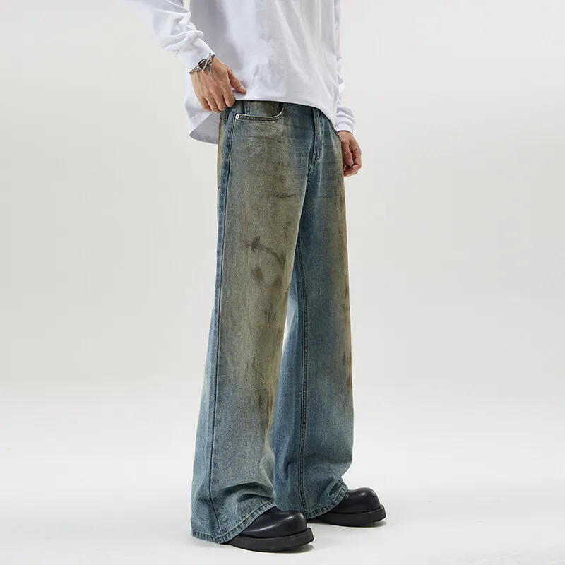 ROBINHOOD Jeans Unisex Dirty Dyed Blue-4