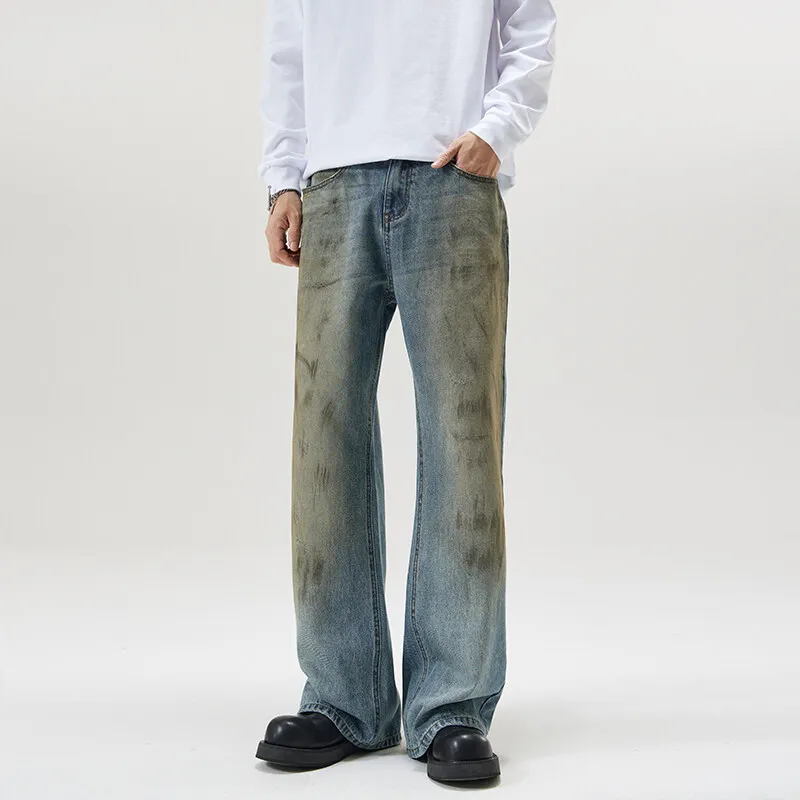 ROBINHOOD Jeans Unisex Dirty Dyed Blue-3