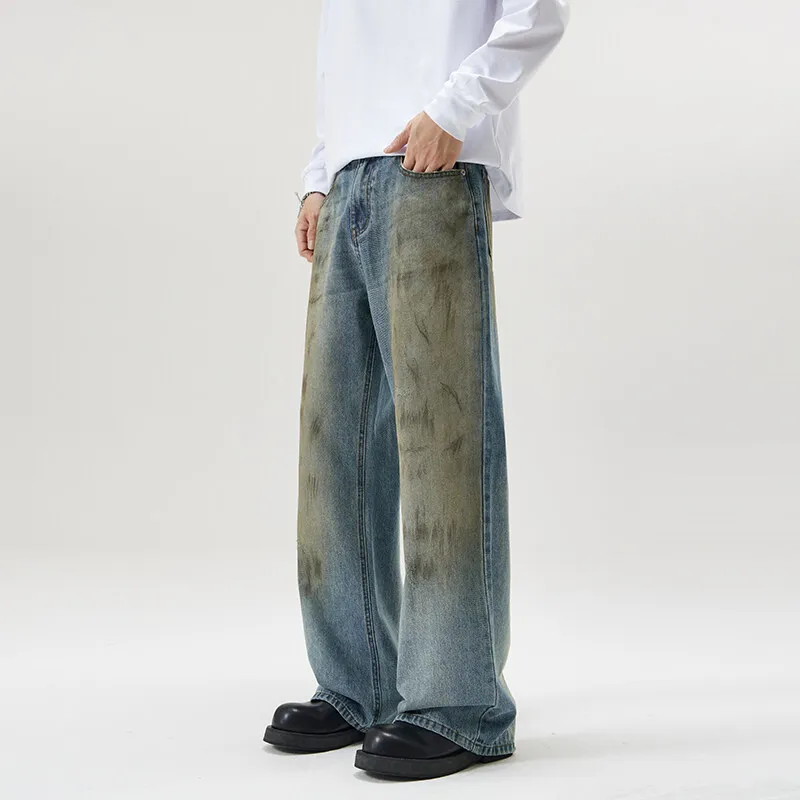 ROBINHOOD Jeans Unisex Dirty Dyed Blue-5