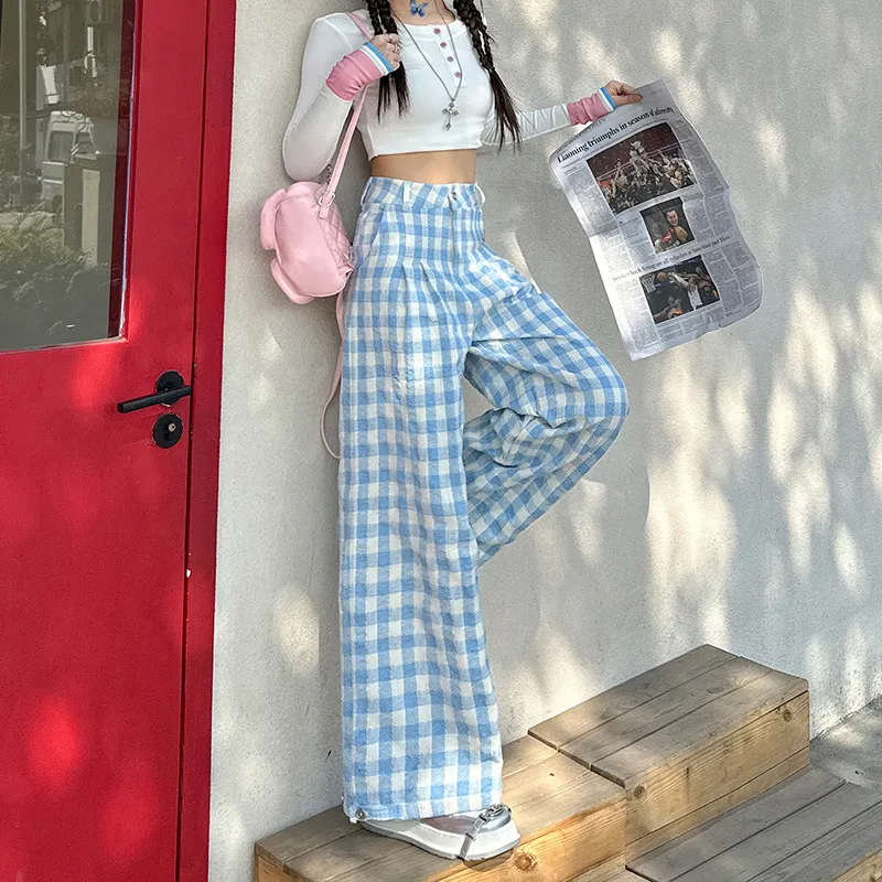 Rose Casual Pants Women's Sky Blue-10