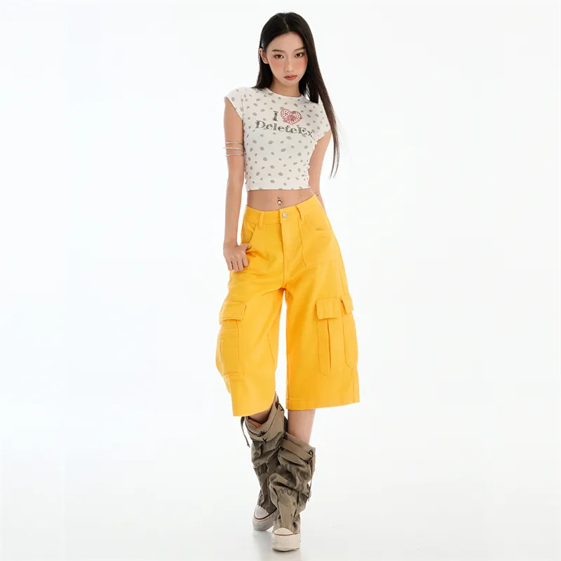 Rose Denim Shorts Women's-9
