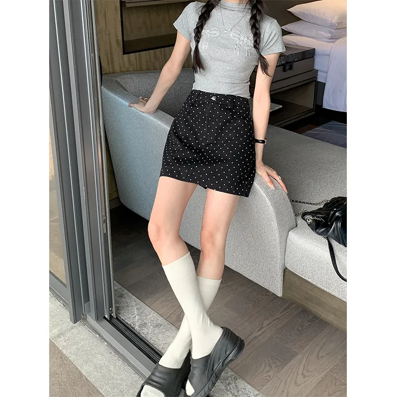 Rose Denim Short Skirts Women's-11