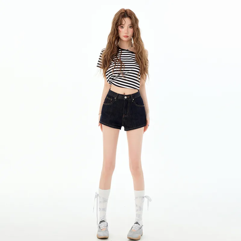 Rose Denim Shorts Women's-4