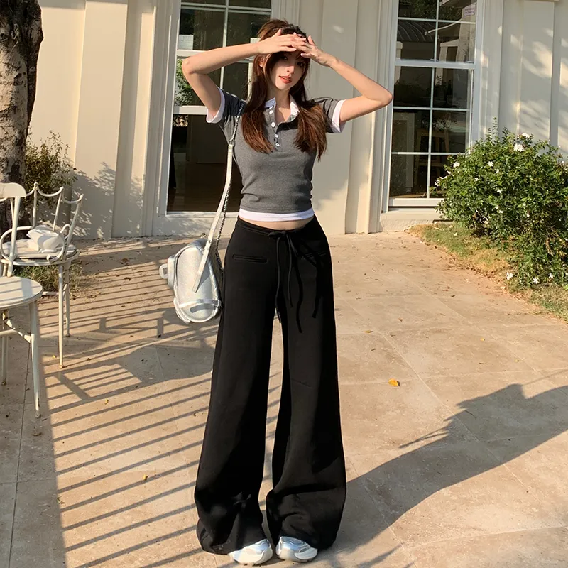 Rose Casual Pants Women's Black-11