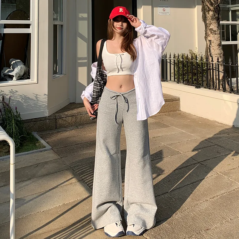 Rose Casual Pants Women's Light Gray-9