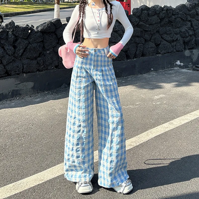 Rose Casual Pants Women's Sky Blue-8