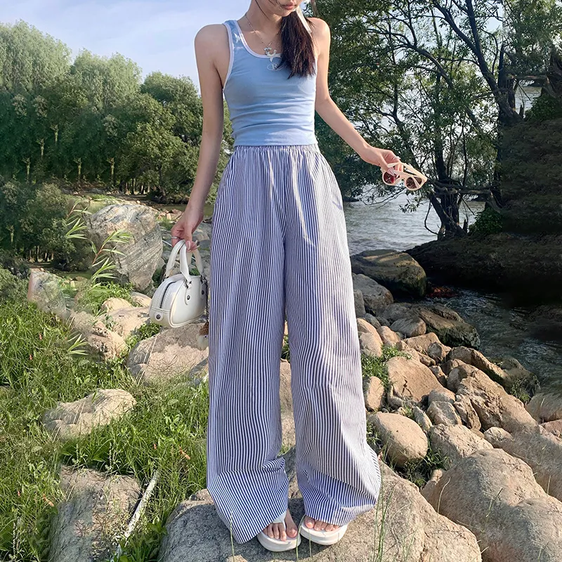 Rose Casual Pants Women's Light Blue-4
