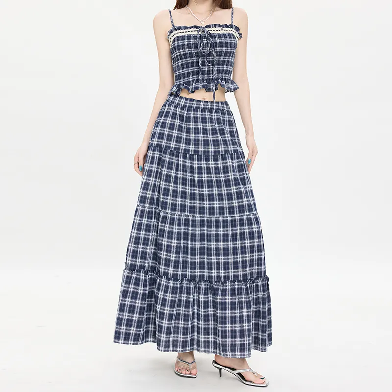 Rose Two Piece Skirt Sets Women's-6