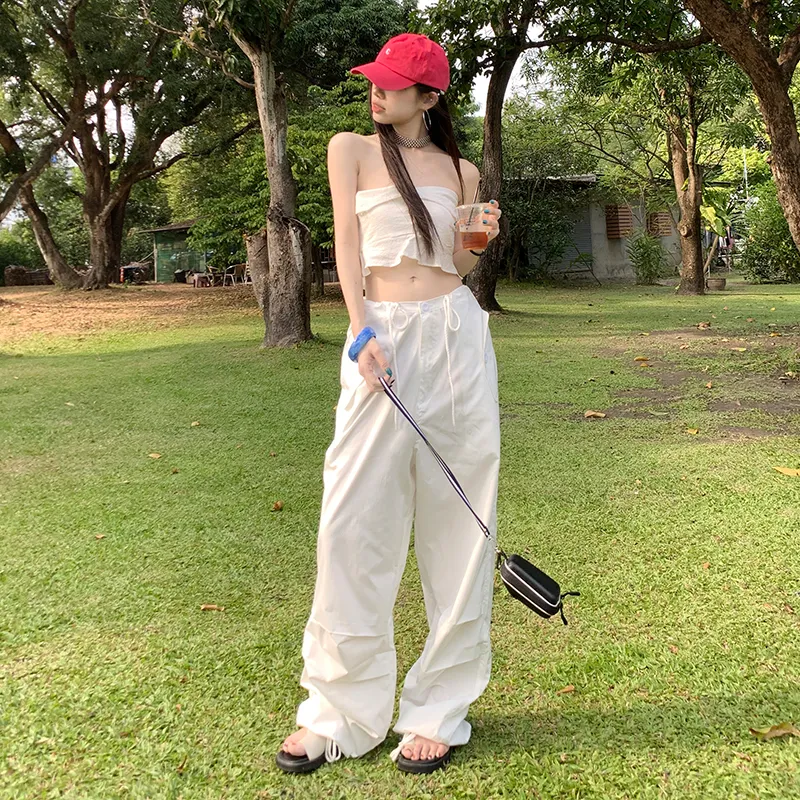 Rose Casual Pants Women's White-3