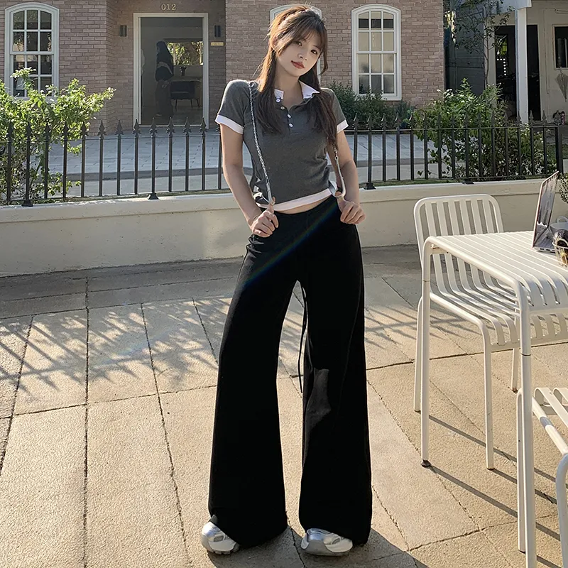 Rose Casual Pants Women's Black-2