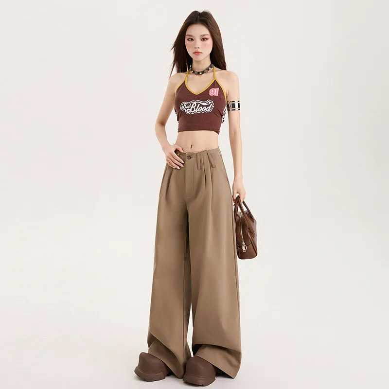 Rose Casual Pants Women's Khaki-4