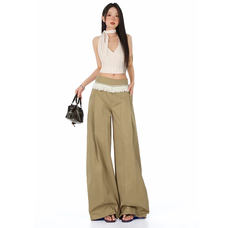 Rose Casual Pants Women's Khaki-2