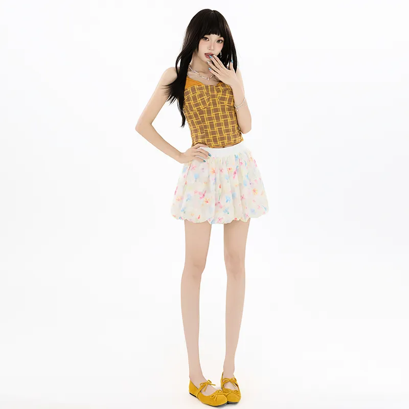 Rose Casual Short Skirts Women's-5