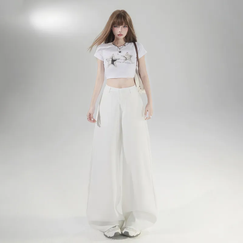 Rose Casual Pants Women's White-2