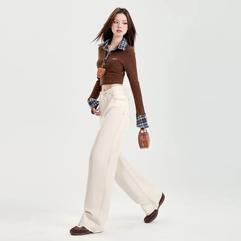Rose Jeans Women's Cream Apricot-3