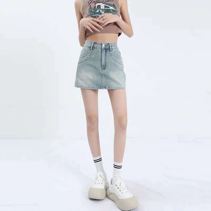 Rose Denim Short Skirts Women's-0