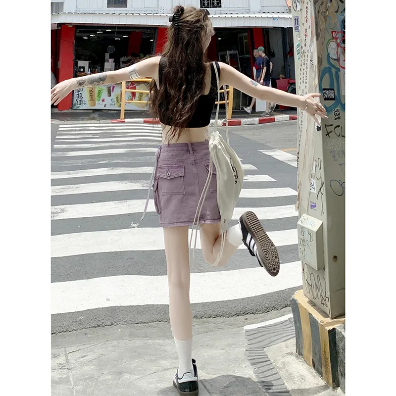 Rose Cargo Short Skirts Women's-6