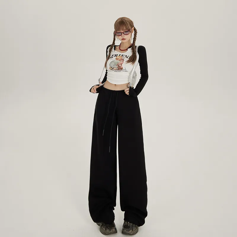 Rose Casual Pants Women's Black-9