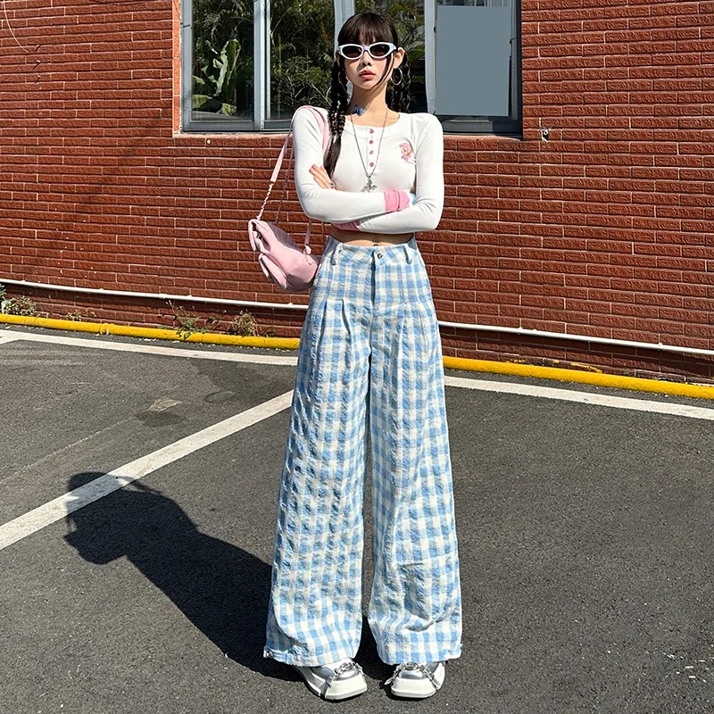Rose Casual Pants Women's Sky Blue-2