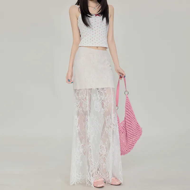 Rose Casual Long Skirt Women's Image Color-5