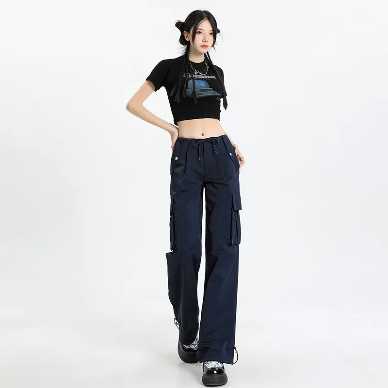 Rose Cargo Pants Women's Navy Blue-4