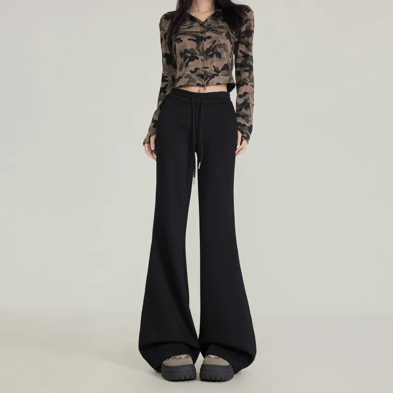 Rose Casual Pants Women's Black-6