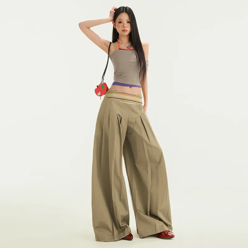 Rose Casual Pants Women's Khaki-5