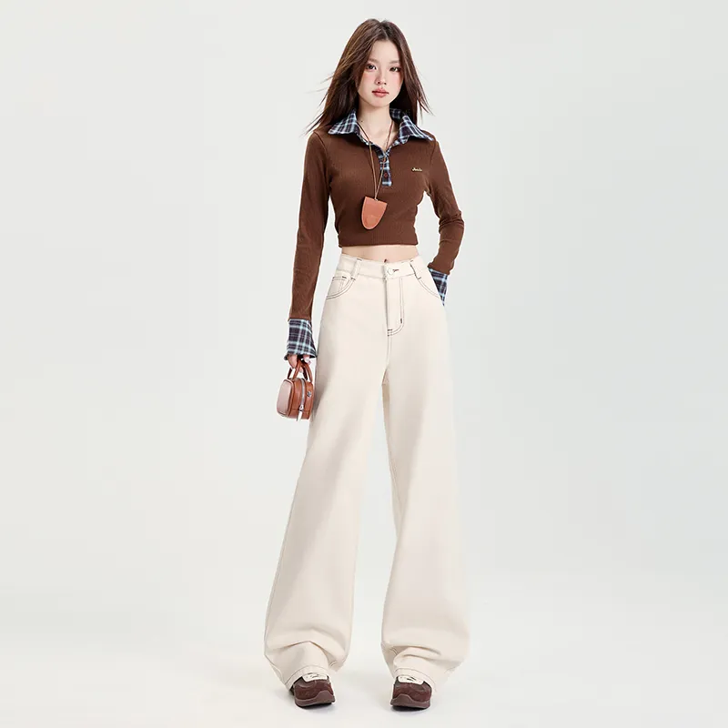 Rose Jeans Women's Cream Apricot-5
