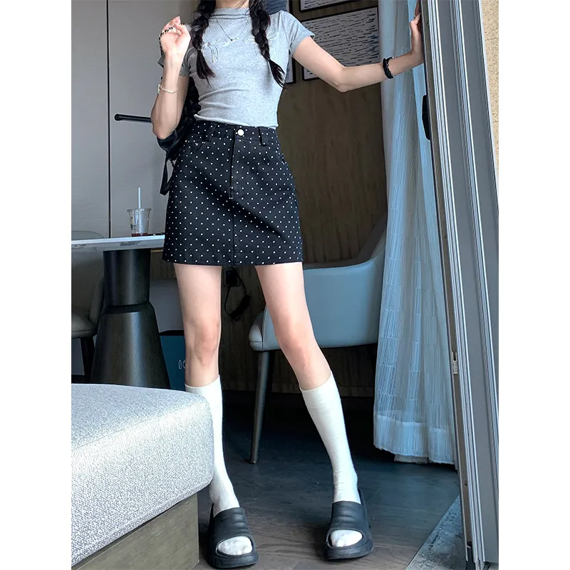 Rose Denim Short Skirts Women's-10
