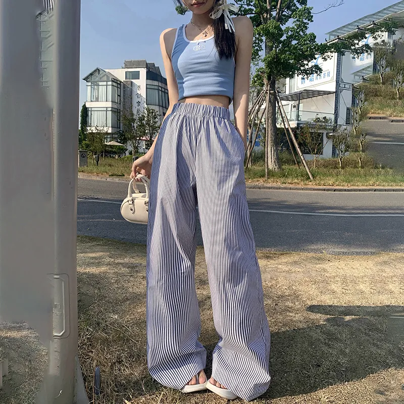 Rose Casual Pants Women's Light Blue-2