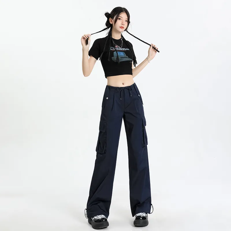 Rose Cargo Pants Women's Navy Blue-6