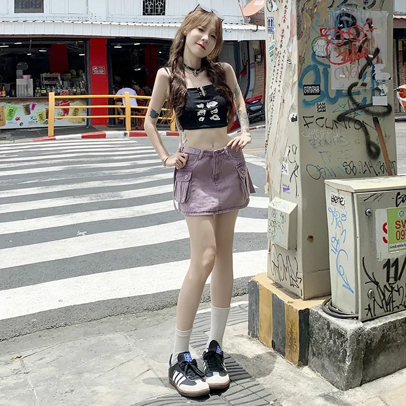 Rose Cargo Short Skirts Women's-4