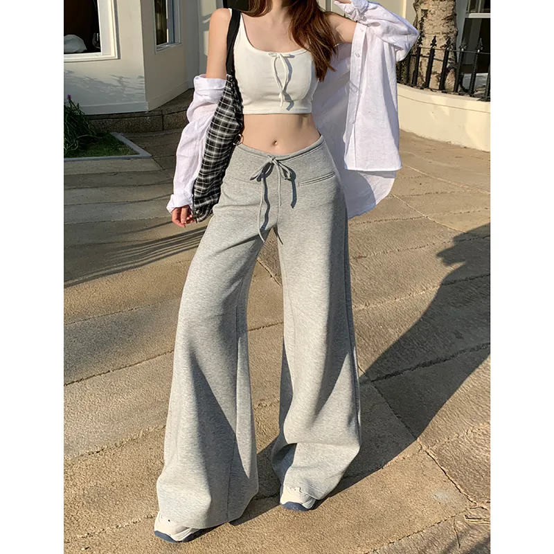 Rose Casual Pants Women's Light Gray-11