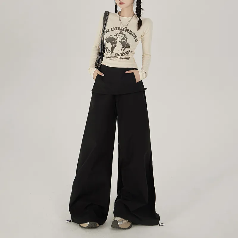 Rose Casual Pants Women's Black-5