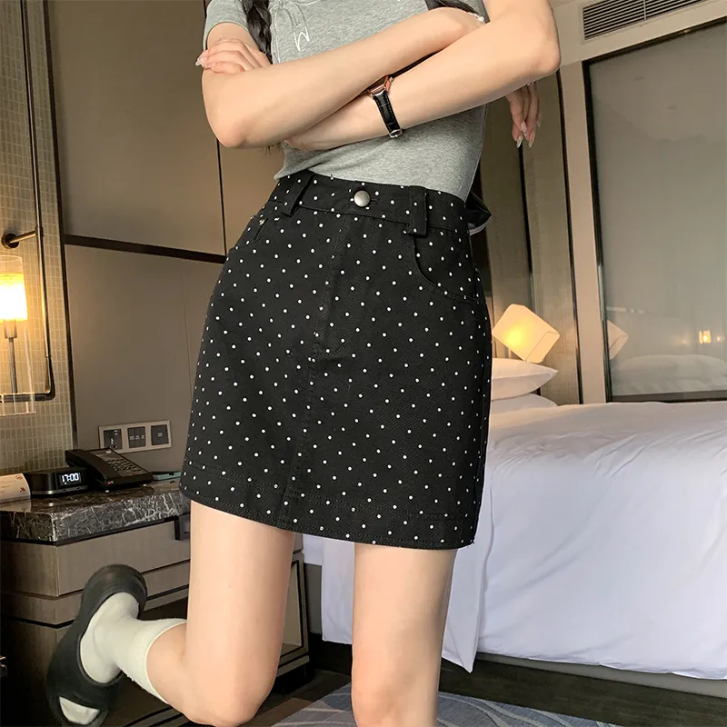 Rose Denim Short Skirts Women's-8