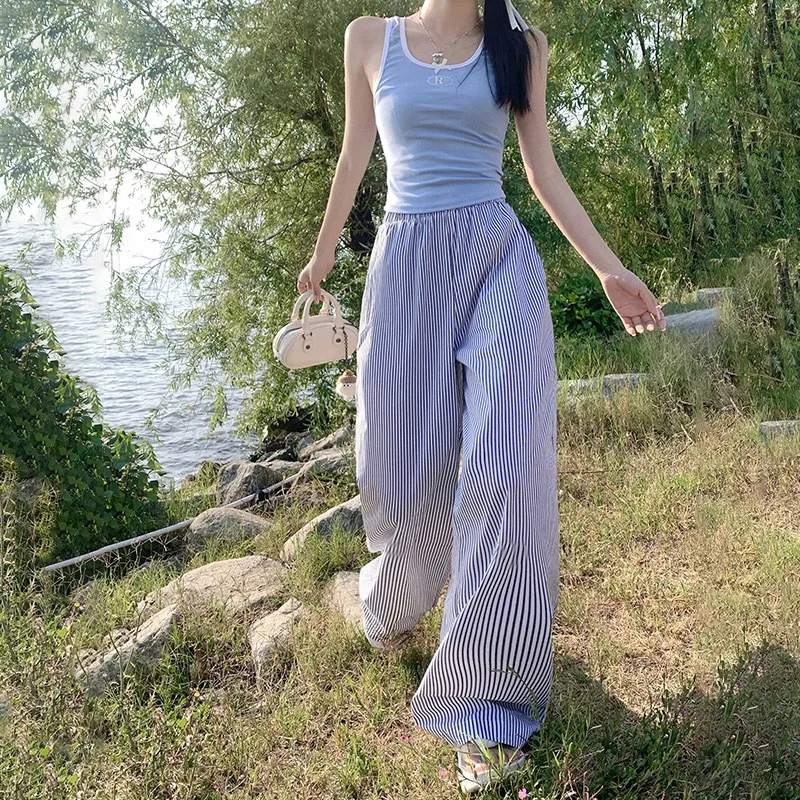 Rose Casual Pants Women's Light Blue-5