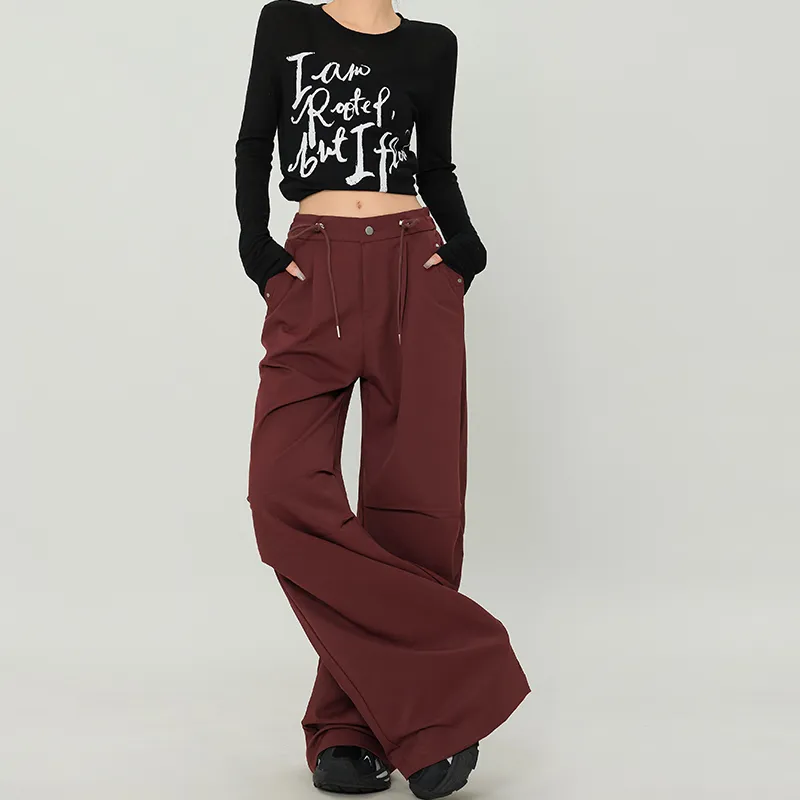 Rose Casual Pants Women's Ancora Red-6