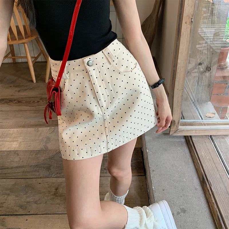 Rose Denim Short Skirts Women's-3